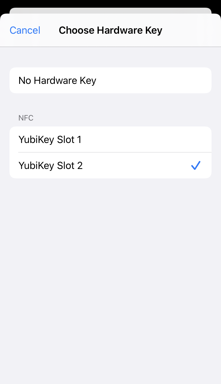 How to configure a new database to use YubiKey