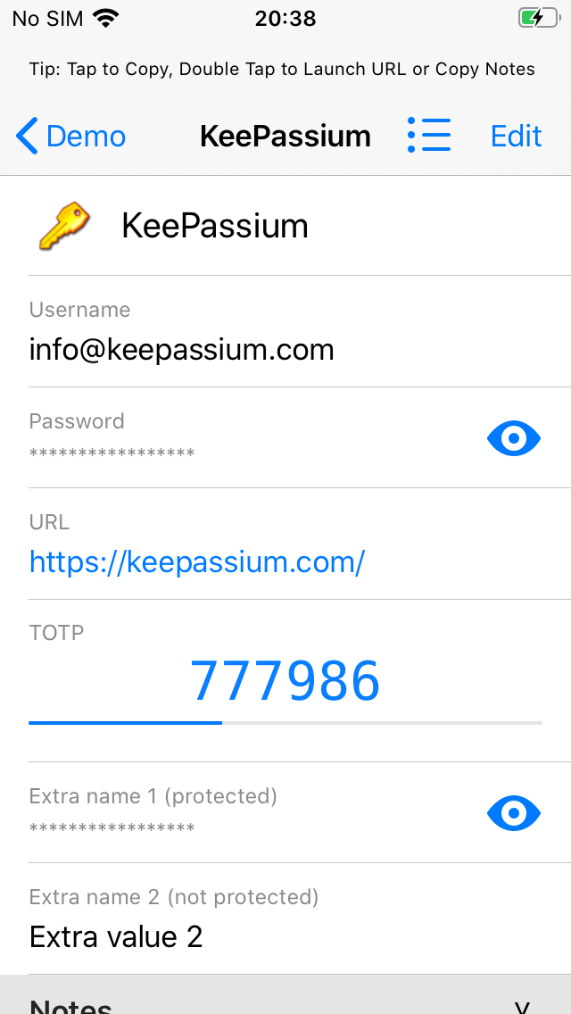 keepass password safe ios