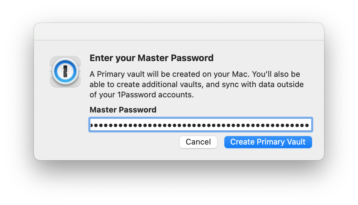 Step 3: Enter your master password