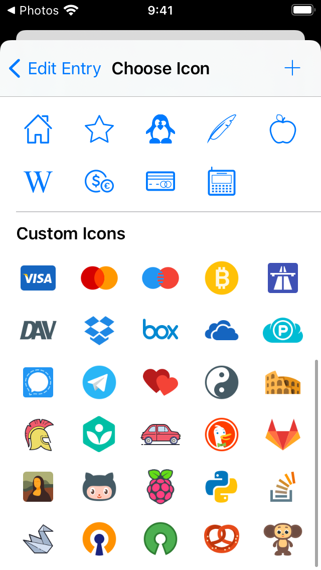 Custom icons in KeePassium